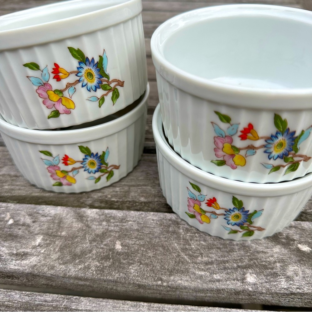 Le Jardin Ramekins by Dolphin- Four Individual Casseroles